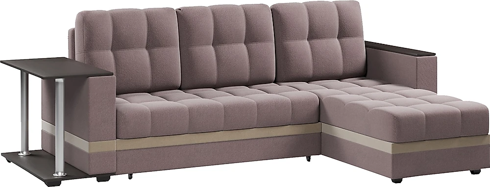 Угловой диван с независимым пружинным блоком Атланта Классик Ява со столиком