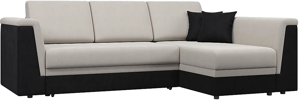 Угловой диван с ящиком для белья Токио Плюш Домино