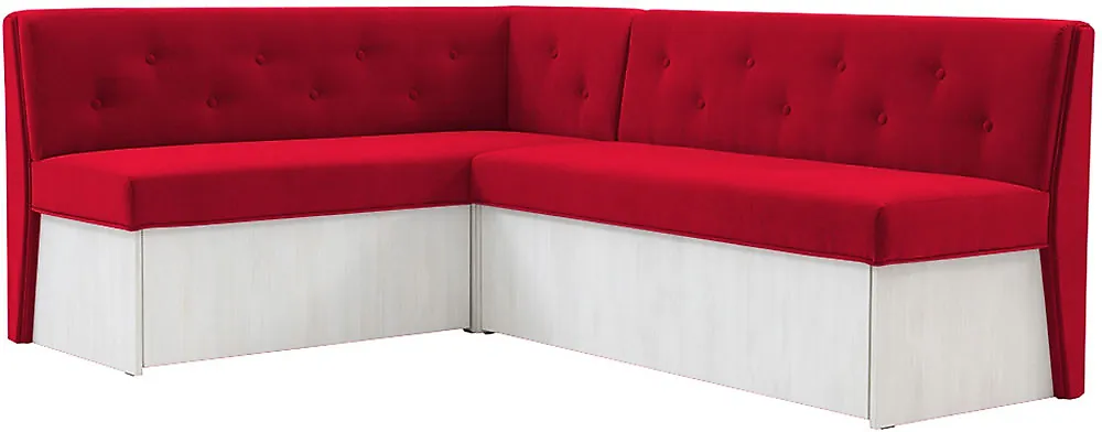 Нераскладной диван Верона угловой Красный