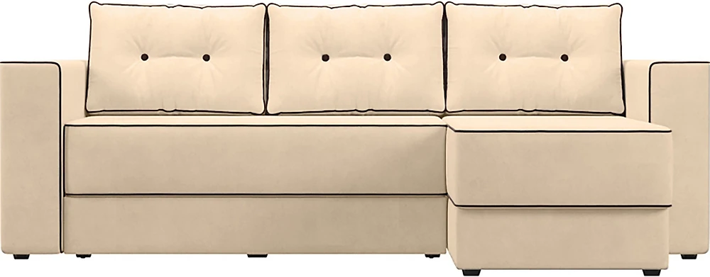 Угловой диван с ящиком для белья Принстон Плюш Лайт-2