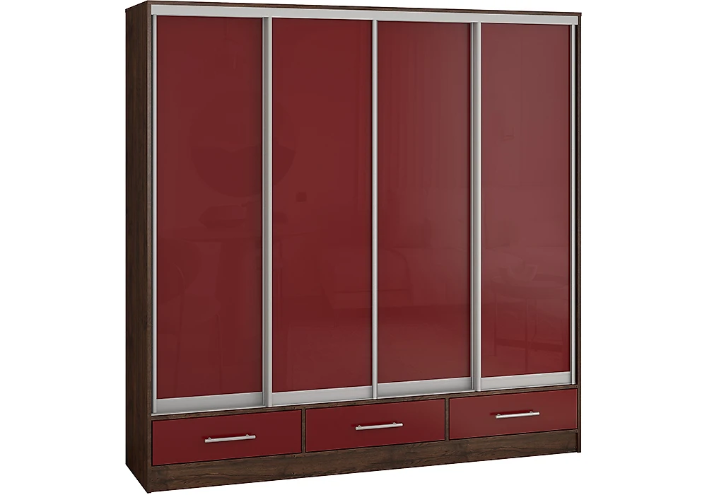 Красный шкаф Версаль-200 МДФ Дизайн-2