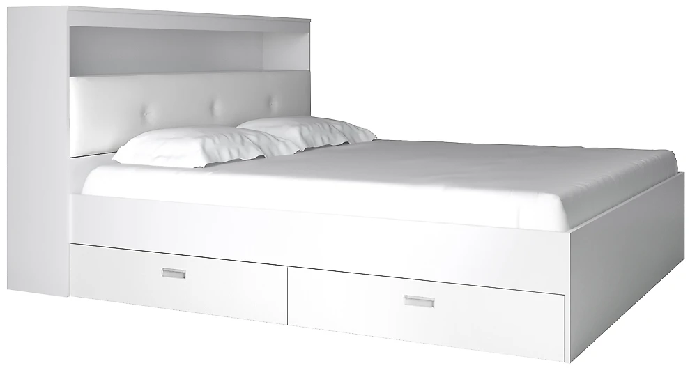 Кровать с ящиками для белья Виктория-3-180 Дизайн-2