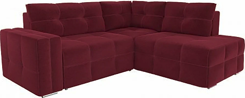 Угловой диван с ящиком для белья Леос Плюш Марсал