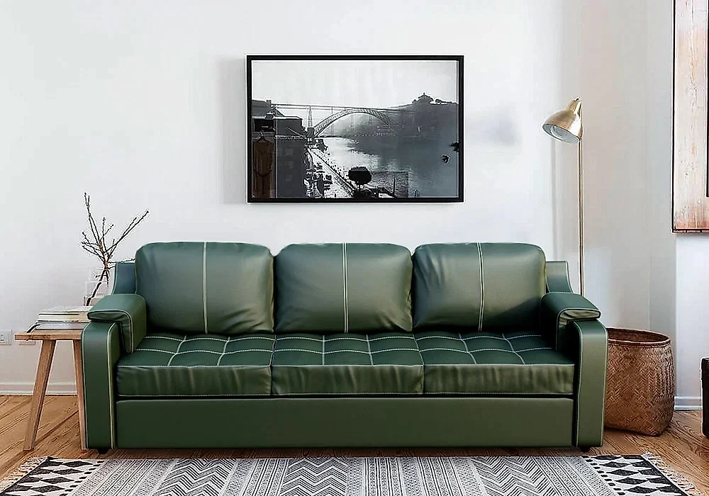 Прямой диван Берета Дизайн 2 кожаный