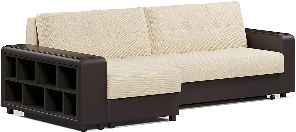Угловой диван с независимым пружинным блоком Атланта-2 Беж