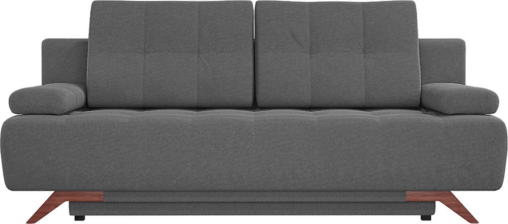 Прямой диван серого цвета Баден-Баден Плюш Грей