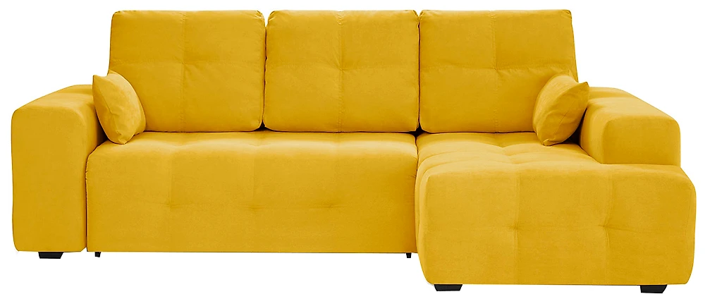 угловой диван для детской Питсбург Плюш Мастард