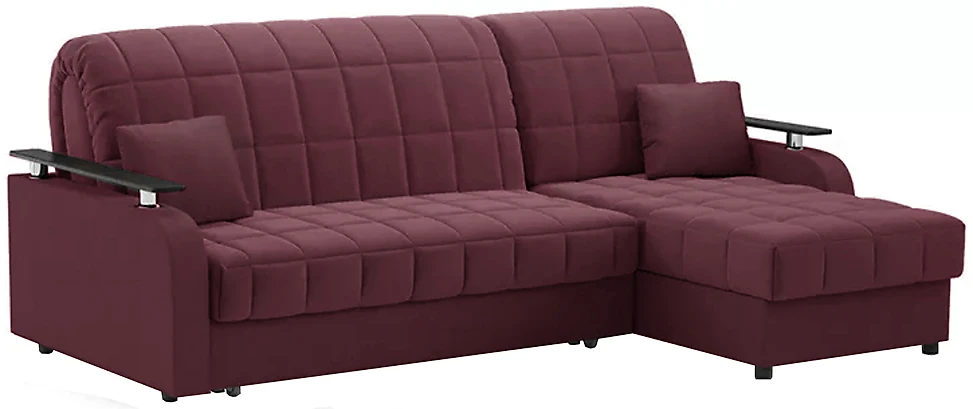 угловой диван для детской Карина Плюш Бордо