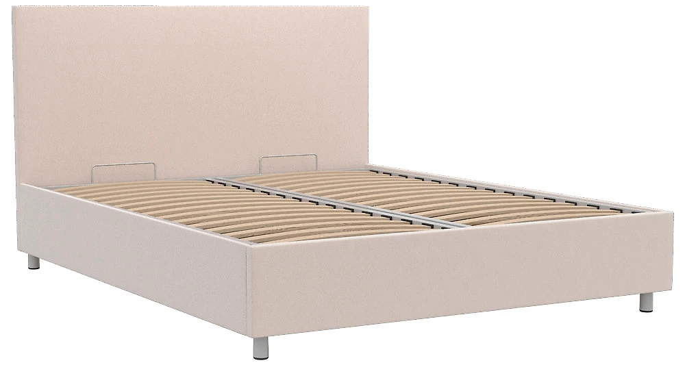 Кровать в современном стиле Белла 160х200 с бельевым ящиком Плюш Милк