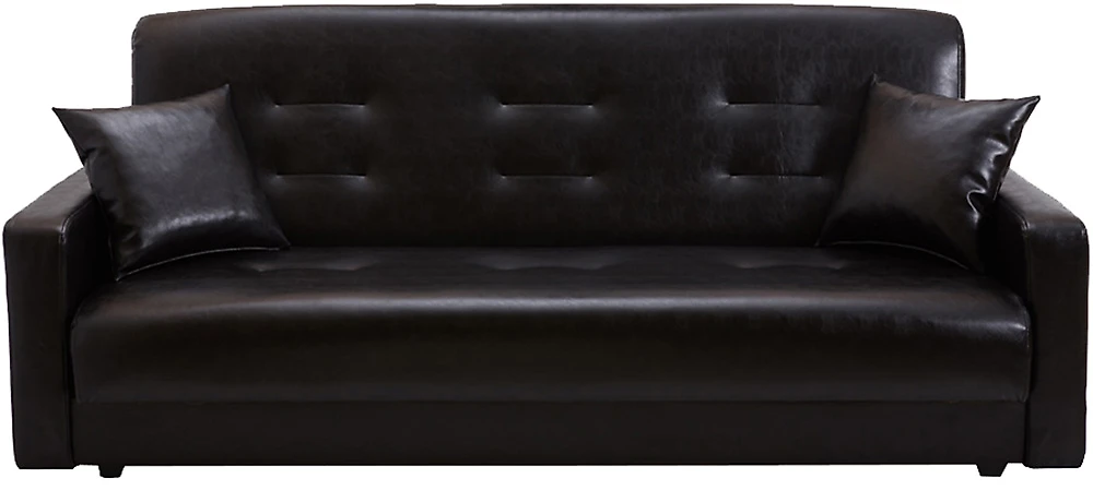 диван из кожи Престиж Черный-140