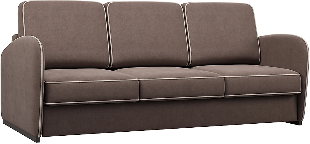 Прямой диван с пружинным блоком Лоретто-УП Плюш Латте