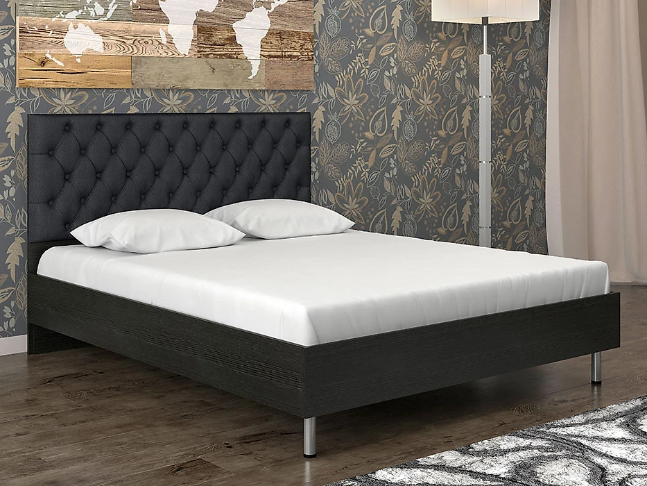 Тёмная кровать Луиза-3 КС Дизайн-2