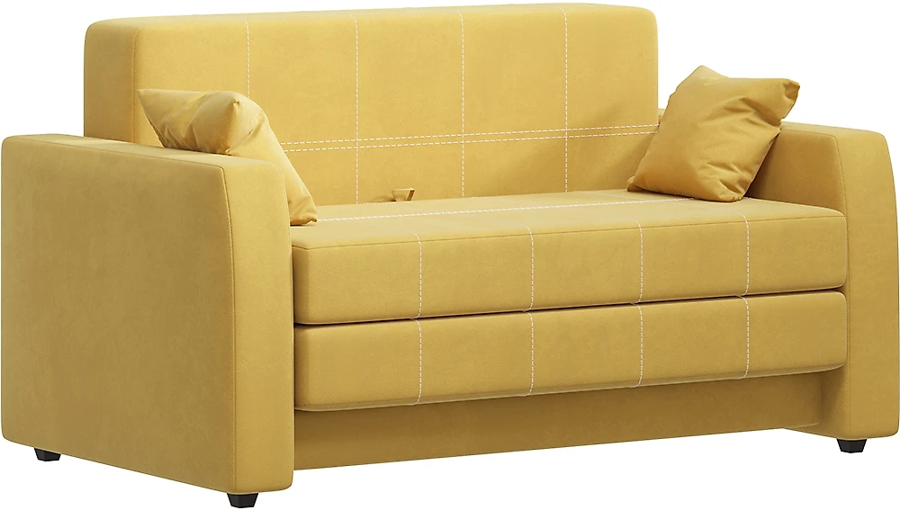 диван желтого цвета Малютка Плюш Мастард