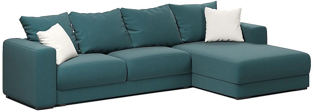 Угловой диван с независимым пружинным блоком Ланкастер Лагуна