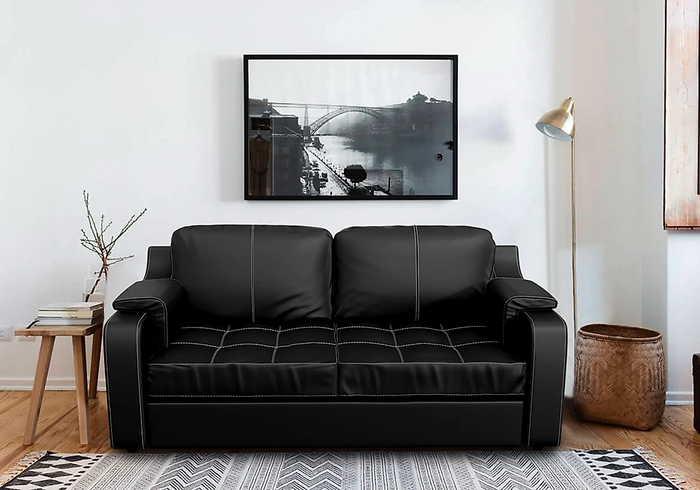 кожаный диван Берета  2-х местный Дизайн 3 кожаный