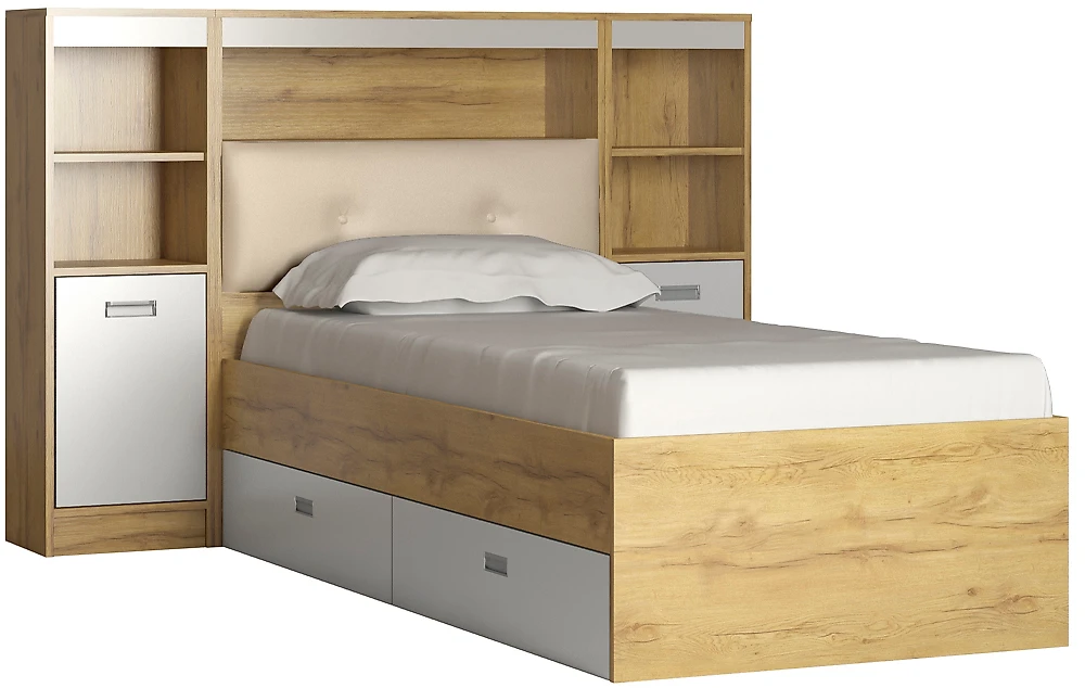 Кровать односпальная 80х200 см Виктория-5-80 Дизайн-1