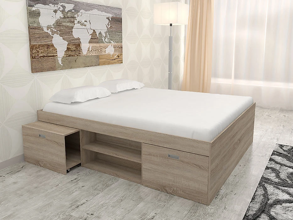 кровать в стиле минимализм Бриз-2