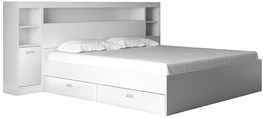 Кровать с ящиками для белья Виктория-4-180 Дизайн-2