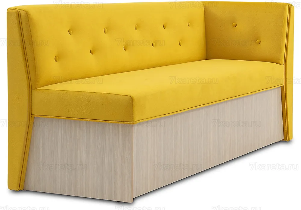 диван для кухни Верона с углом Желтый