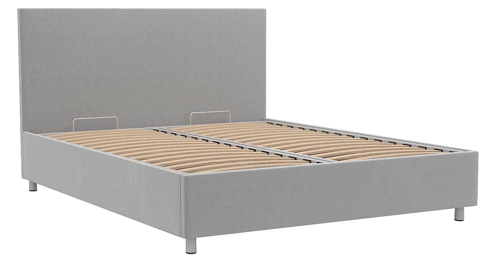 Двуспальная кровать с подъемным механизмом Белла 160х200 с бельевым ящиком Плюш Грей