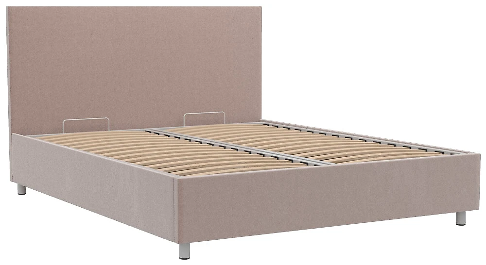 Кровать с ящиками для белья Белла 160х200 с бельевым ящиком Плюш Стоун