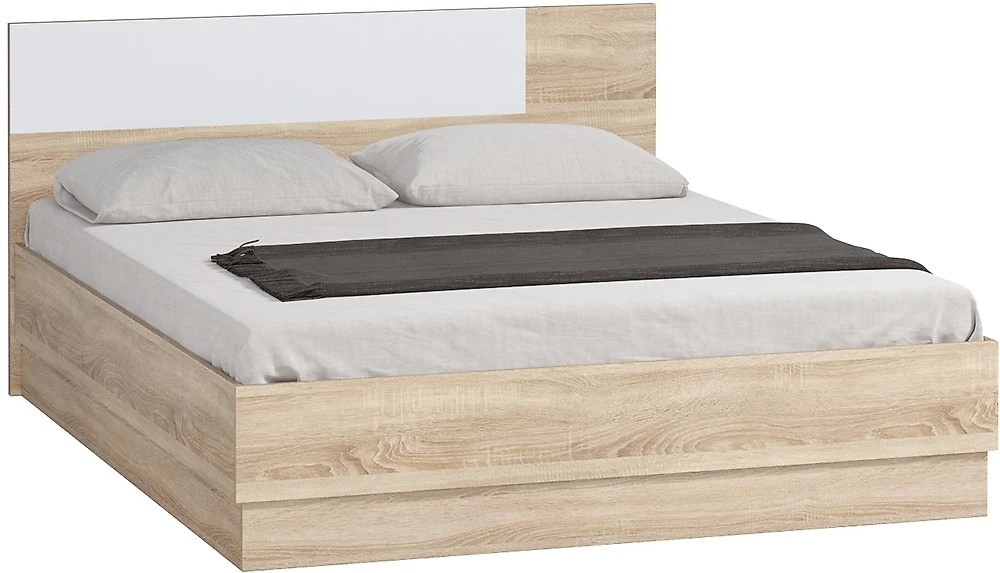 Бежевая двуспальная кровать Ривьера-2 Сонома