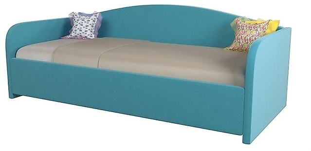 Кровать с мягкой спинкой Uno Плюш Азур (Сонум)