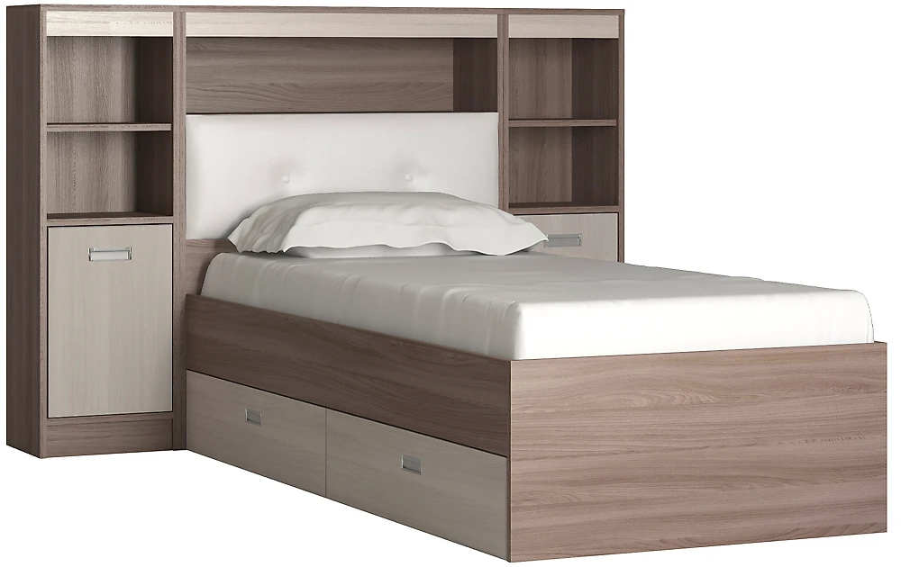 Кровать односпальная 80х200 см Виктория-5-80 Дизайн-3