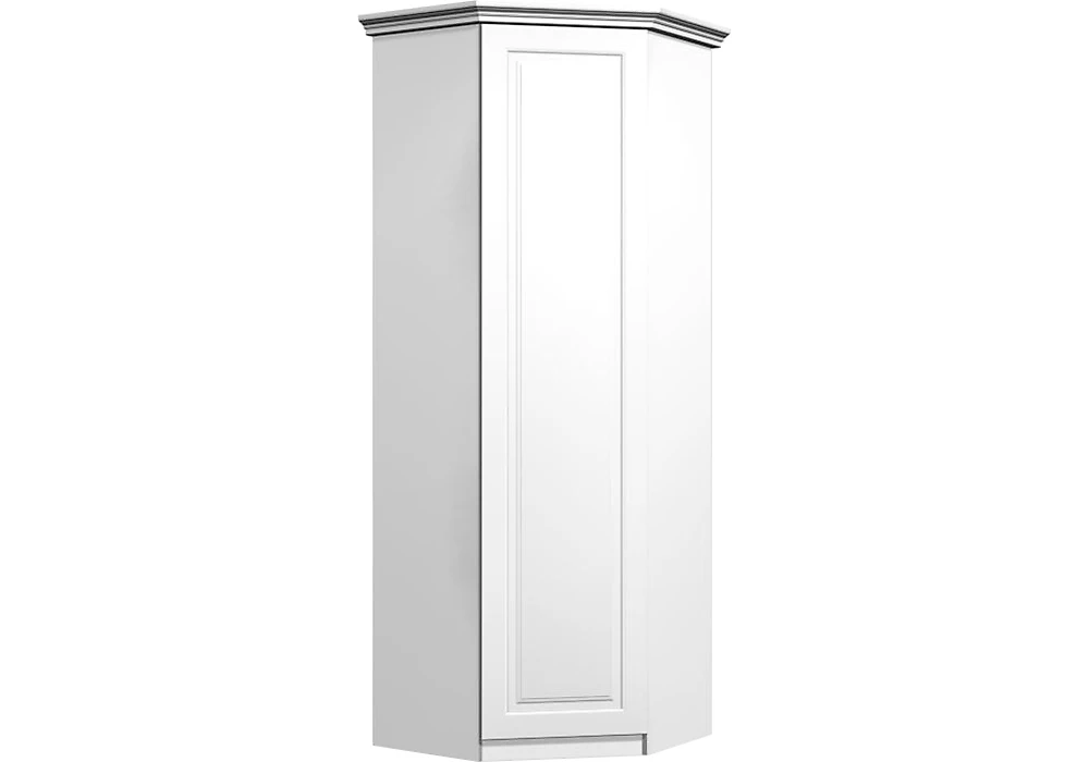 Белый угловой шкаф-купе Классика 1 дверь