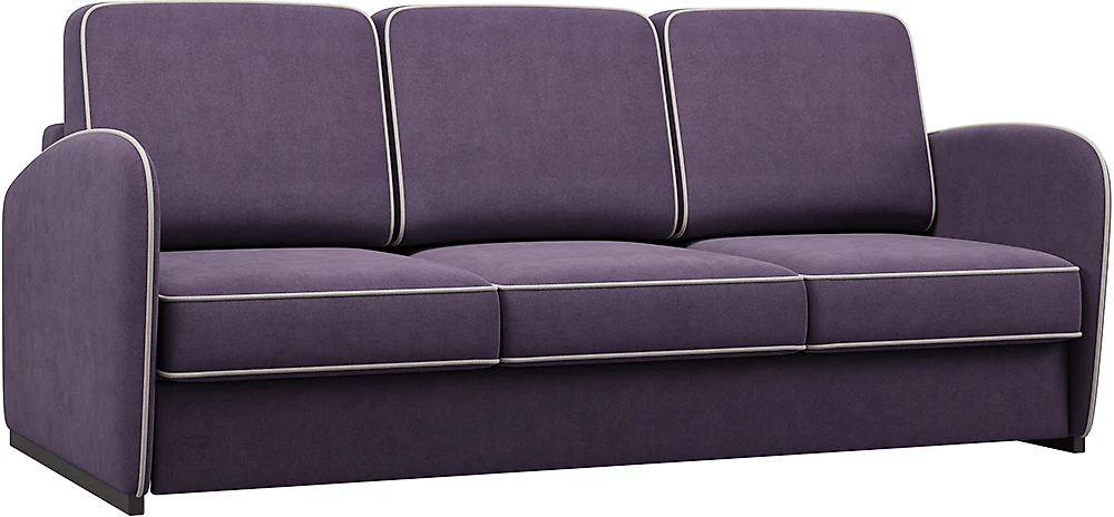Прямой диван из велюра  Лоретто-УП Плюш Плум