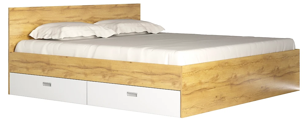 Кровать с ящиками для белья Виктория-1-180 Дизайн-1