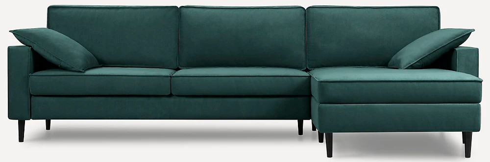 Угловой диван с ящиком для белья Дисент-2 Velvet Emerald арт. 2001938467
