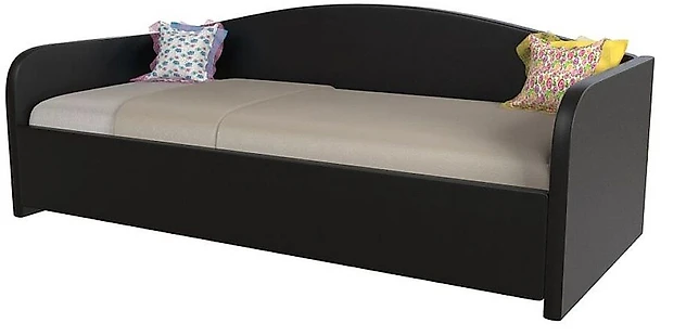 Кровать с мягкой спинкой Uno Блэк (Сонум)