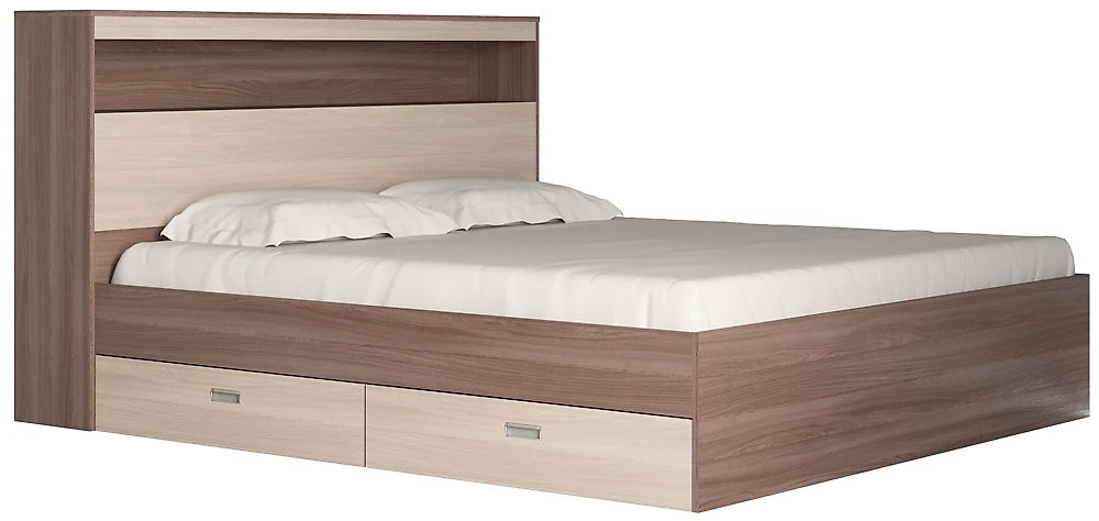 Кровать с ящиками для белья Виктория-2-180 Дизайн-3